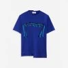 Lanvin ASYMMETRICAL CURB LACE T-SHIRT