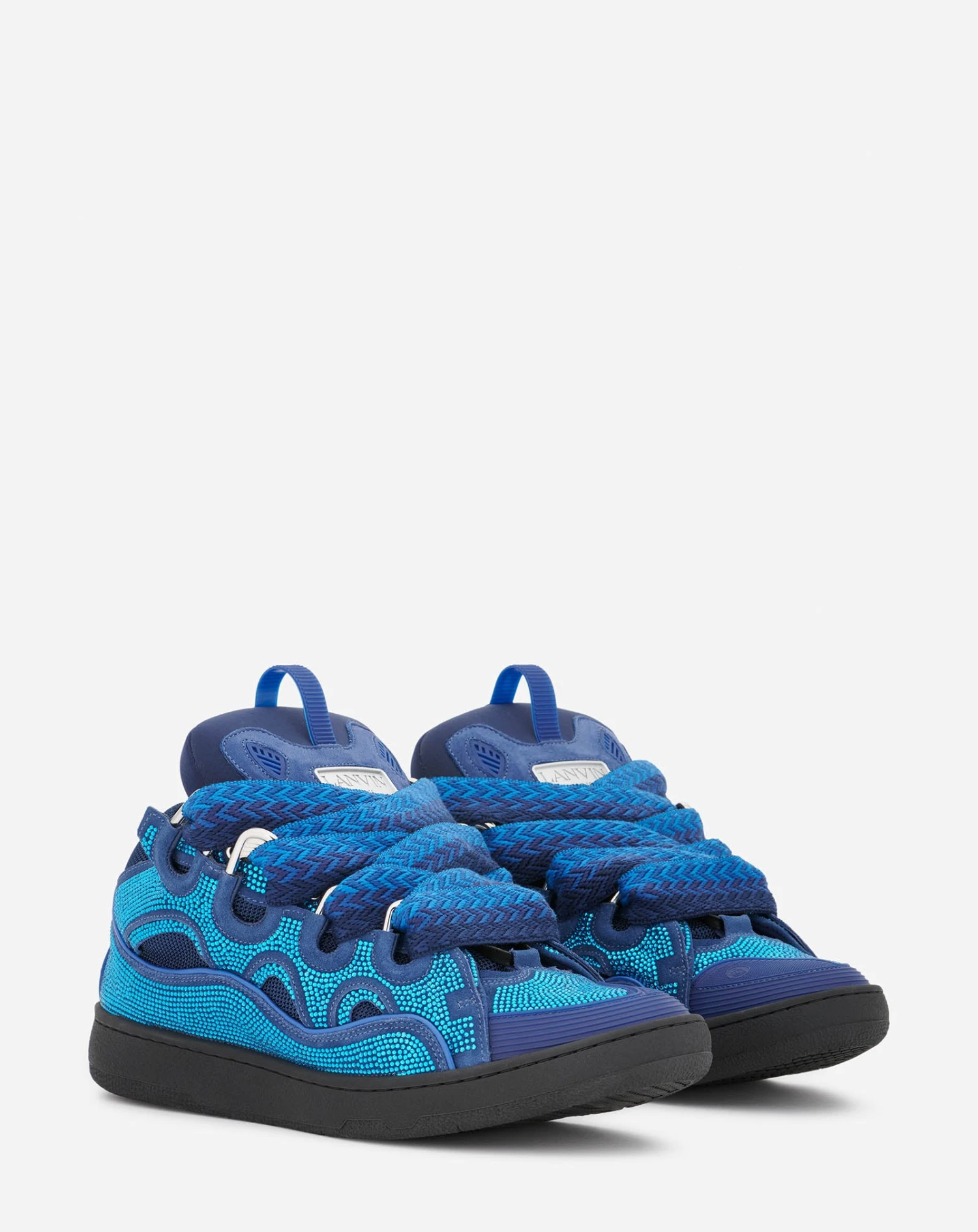 Lanvin CURB LEATHER AND RHINESTONE SNEAKERS 4 Lanvin CURB LEATHER AND RHINESTONE SNEAKERS - Image 2