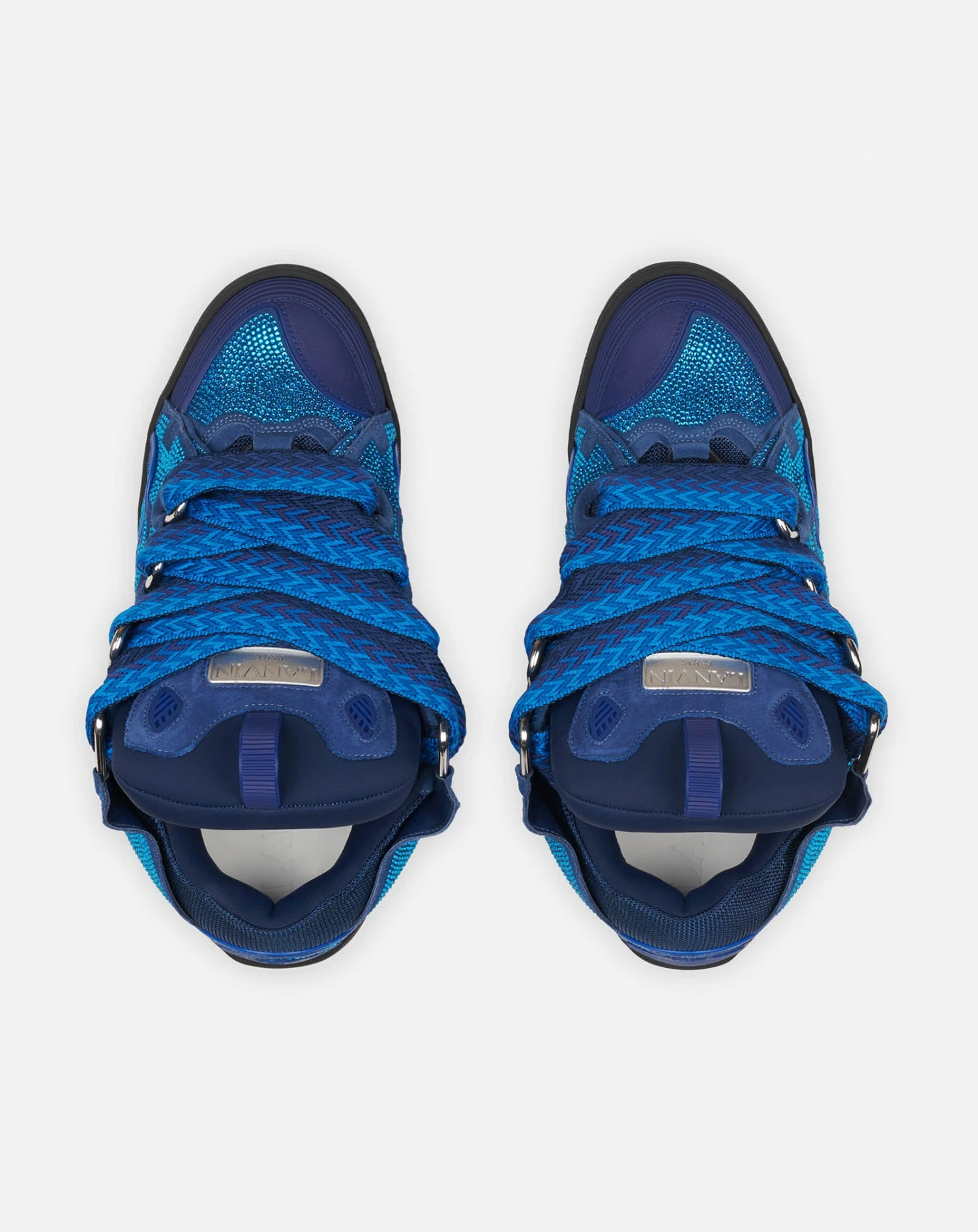 Lanvin CURB LEATHER AND RHINESTONE SNEAKERS 8 Lanvin CURB LEATHER AND RHINESTONE SNEAKERS - Image 6