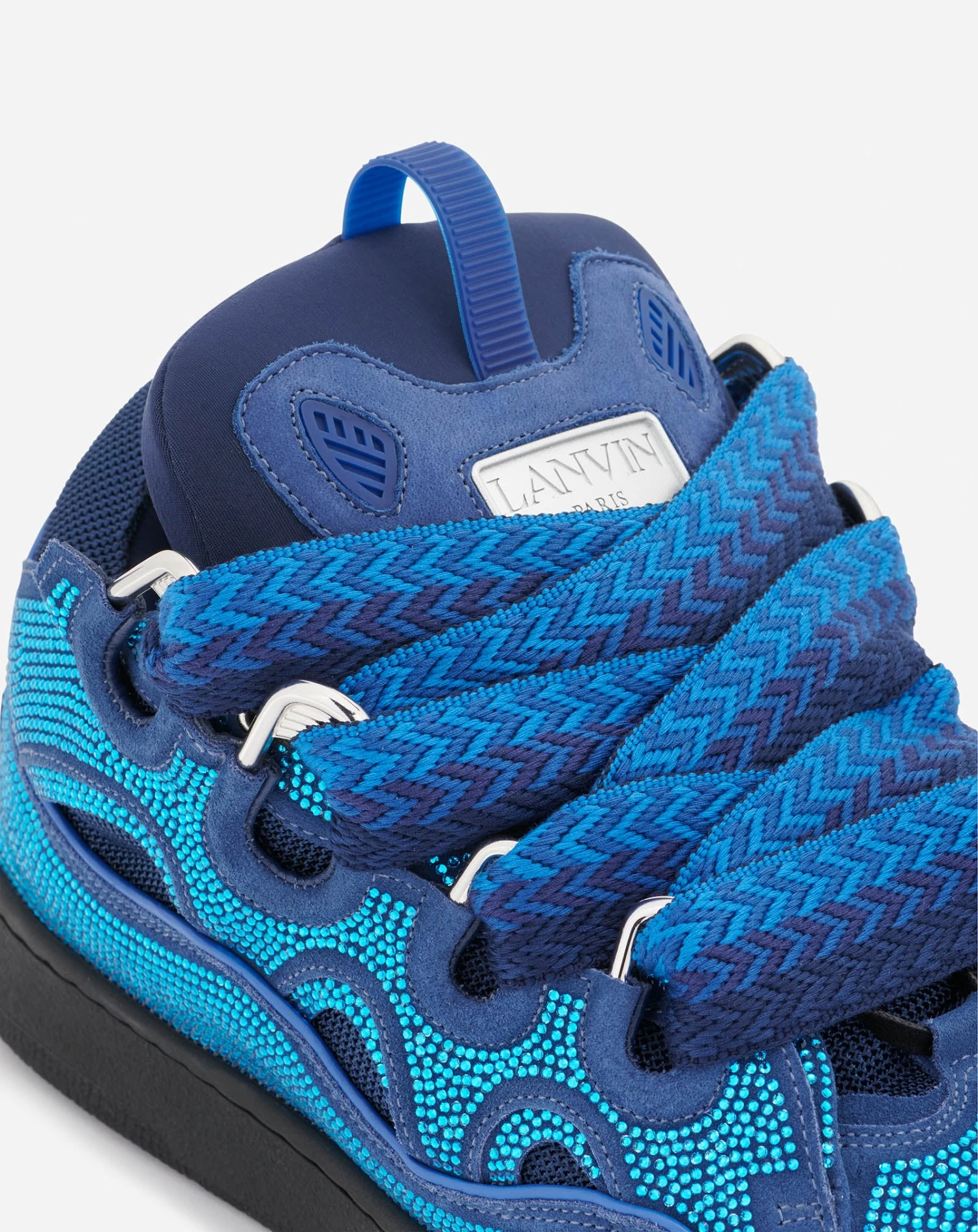 Lanvin CURB LEATHER AND RHINESTONE SNEAKERS 5 Lanvin CURB LEATHER AND RHINESTONE SNEAKERS - Image 3