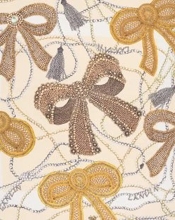 Lanvin SILK SCARF WITH CURB LACES PRINT -Lanvin Fashion AW SAFC01 BOWS P23871 B