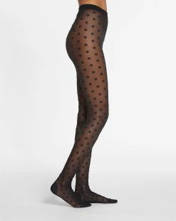Lanvin POLKA DOT TIGHTS -Lanvin Fashion AW SALCW3 PLUM H2210 D