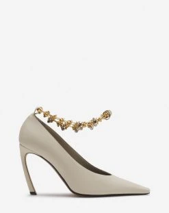 Lanvin SWING LEATHER PUMPS WITH CHAIN