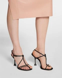 Lanvin STRAPLIGHT LEATHER SANDALS -Lanvin Fashion FW SARS02 NAPA H221010 F