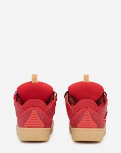 Lanvin CURB LEATHER AND RHINESTONE SNEAKERS -Lanvin Fashion FW SKDK02 STRA H22303 D