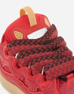 Lanvin CURB LEATHER AND RHINESTONE SNEAKERS -Lanvin Fashion FW SKDK02 STRA H22303 E