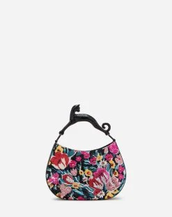 Lanvin EMBROIDERED PM HOBO CAT BAG