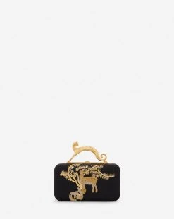 Lanvin Embroidered Satin Minaudière
