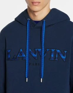 Lanvin CURB EMBROIDERED HOODED SWEATER -Lanvin Fashion RM HO0010 J209 H22241 E