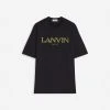 CLASSIC T-SHIRT WITH RAFFIA LANVIN PARIS EMBROIDERY