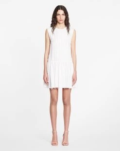Lanvin SLEEVELESS ROUND NECK DRESS WITH RUFFLES -Lanvin Fashion RW DR0001 5618 P2300 B ebfd3575 464c 4b96 8b86 6033fff1c572