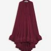 Lanvin LONG RUFFLE DRESS IN CHARMEUSE -Lanvin Fashion RW DR0042 4778 A2139 A