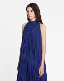 Lanvin LONG CHARMEUSE TRIBUTE DRESS -Lanvin Fashion RW DR0049 4778 E22251C