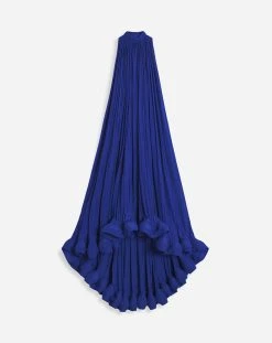 Lanvin LONG CHARMEUSE TRIBUTE DRESS