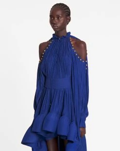 Lanvin ASYMMETRICAL CHARMEUSE DRESS -Lanvin Fashion RW DR0085 4778 E21251 C f837ea02 e6f8 4e23 84f5 0fb5e4904fa8