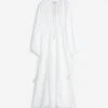 Lanvin ELBOW SLEEVE MIDI DRESS WITH FRINGES -Lanvin Fashion RW DR0106 5618 P2300 A