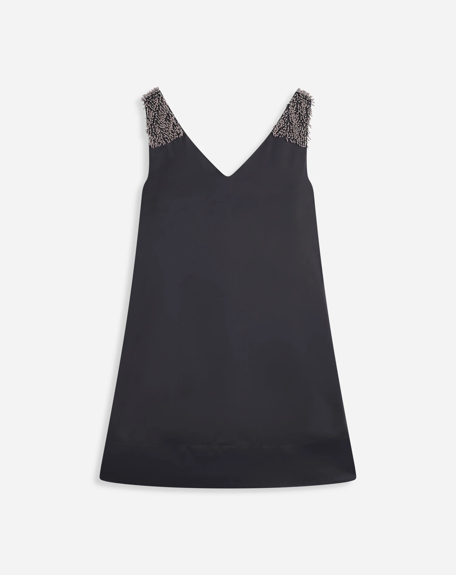 Lanvin LARGE STRAP V NECK EMBROIDERED DRESS IN SATIN 4 Lanvin LARGE STRAP V NECK EMBROIDERED DRESS IN SATIN - Image 2