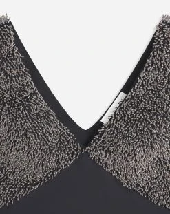 Lanvin LARGE STRAP V NECK EMBROIDERED DRESS IN SATIN 8 Lanvin LARGE STRAP V NECK EMBROIDERED DRESS IN SATIN -Lanvin Fashion RW DR9014 5584 P2310 C