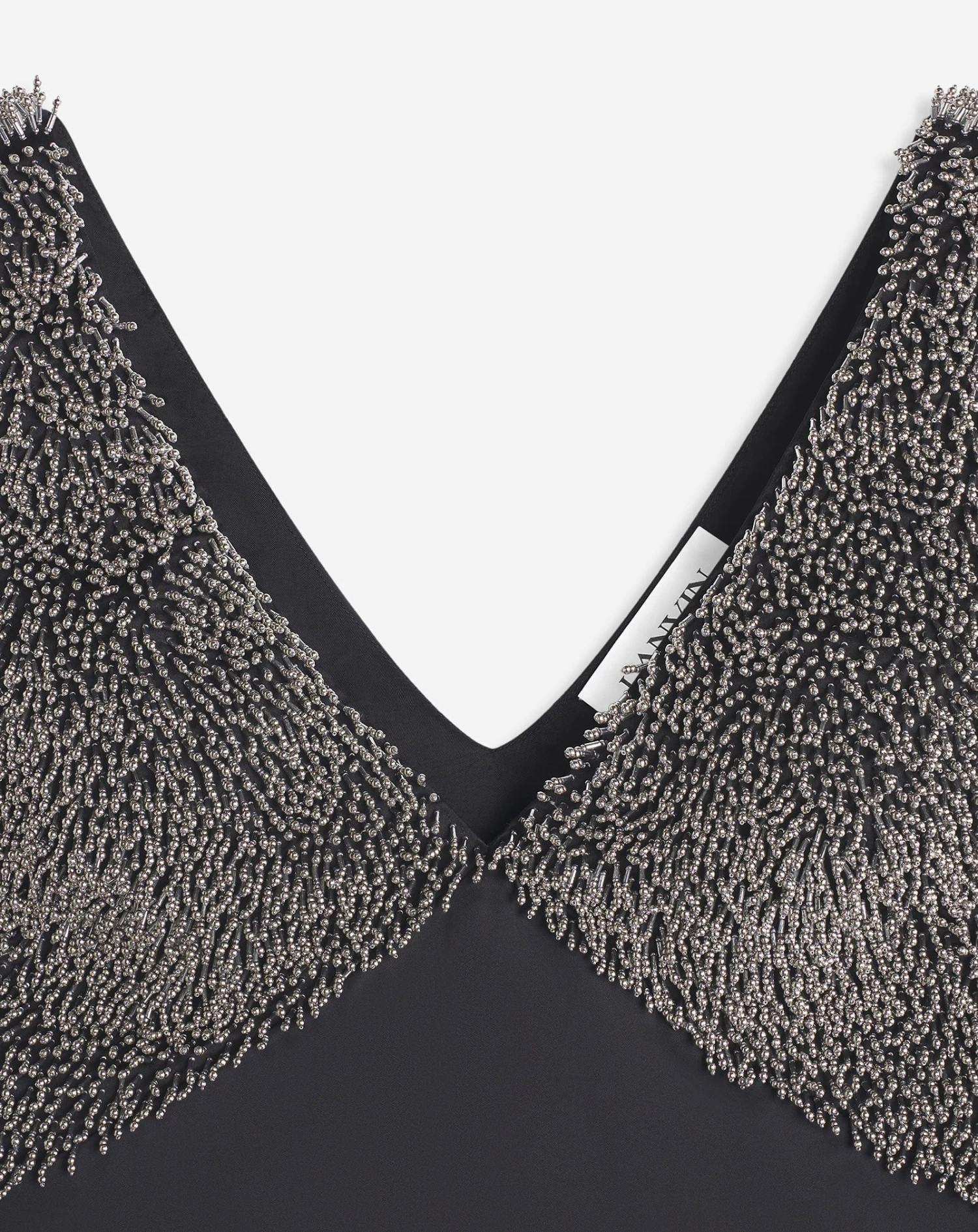 Lanvin LARGE STRAP V NECK EMBROIDERED DRESS IN SATIN 5 Lanvin LARGE STRAP V NECK EMBROIDERED DRESS IN SATIN - Image 3