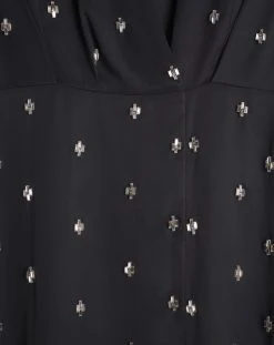 Lanvin SLEEVELESS V NECK WRAP DRESS IN SATIN -Lanvin Fashion RW DR9033 5584 P2310 D