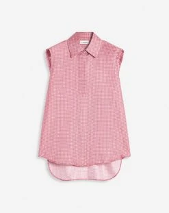 Lanvin OVERSIZED PRINTED SLEEVELESS SHIRT