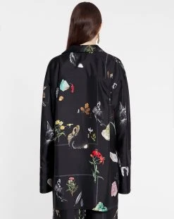 Lanvin BOTANICAL PRINT LONG SLEEVE OVERSIZED RELAXED SHIRT -Lanvin Fashion RW SIY010 5611 P2310 D