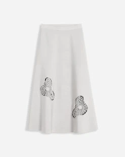 Lanvin FLARE MIDI SKIRT IN VISCOSE AND MERINO