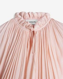 Lanvin LONG-SLEEVE JACQUARD CHARMEUSE BLOUSE -Lanvin Fashion RW TO0015 5642 E2351 D