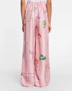 Lanvin PRINTED WIDE LEG FLUID PANT IN SILK -Lanvin Fashion RW TRY007 5611 P2350 D