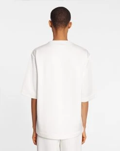 RELAXED FIT LANVIN LOGO TEE IN GLOSSY DOUBLE JERSEY -Lanvin Fashion RW TS0003 5597 P2301 D