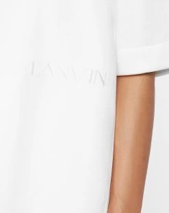 RELAXED FIT LANVIN LOGO TEE IN GLOSSY DOUBLE JERSEY -Lanvin Fashion RW TS0003 5597 P2301 E