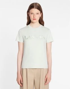 CLASSIC FIT LANVIN EMBROIDERED TEE IN MERCRERIZED COTTON -Lanvin Fashion RW TS0030 J208 P23401C