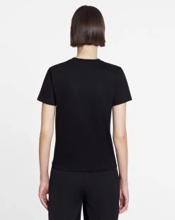 OVERSIZED T-SHIRT WITH RAFFIA LANVIN PARIS EMBROIDERY -Lanvin Fashion RW TS9030 J029 A2310 D