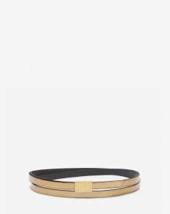 Lanvin CONCERTO BELT IN METALLIC LEATHER