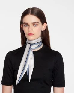 Lanvin HEADBAND SMALL LEAVES STRIPES IN SILK -Lanvin Fashion aw saft0f str2 p23s1 c