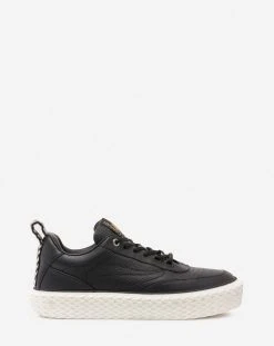 Lanvin CURBIES LOW-TOP SNEAKERS IN GRAINED LEATHER
