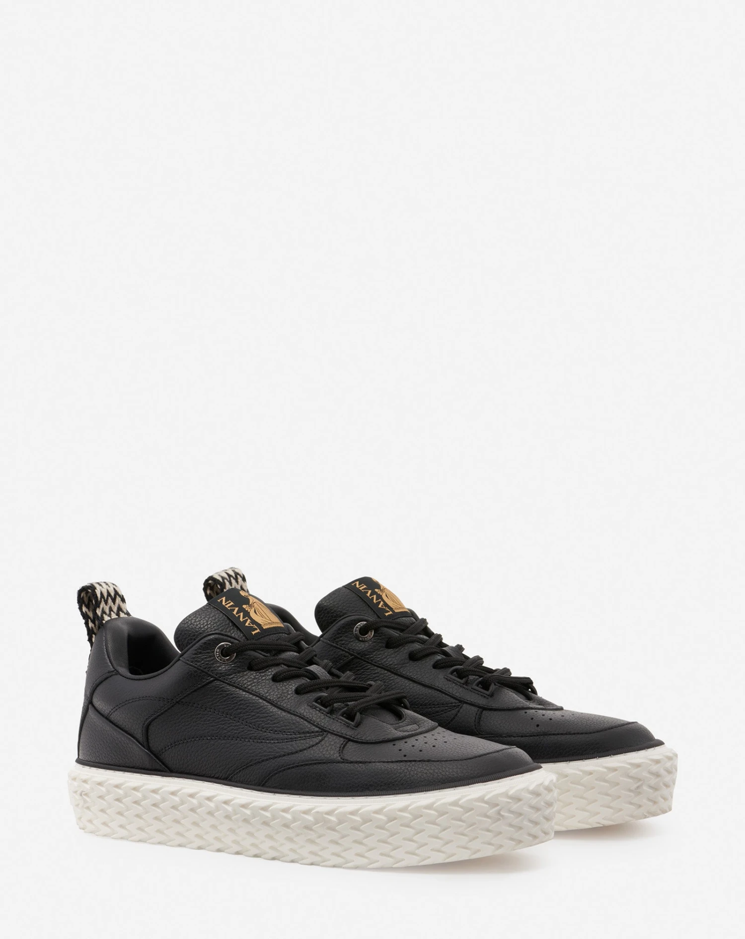 Lanvin CURBIES LOW-TOP SNEAKERS IN GRAINED LEATHER 4 Lanvin CURBIES LOW-TOP SNEAKERS IN GRAINED LEATHER - Image 2