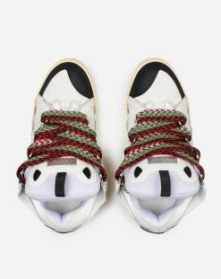 Lanvin LEATHER AND GLITTER TECHNICAL MATERIAL CURB SNEAKERS -Lanvin Fashion fm skrk11 drlx a2200c 1