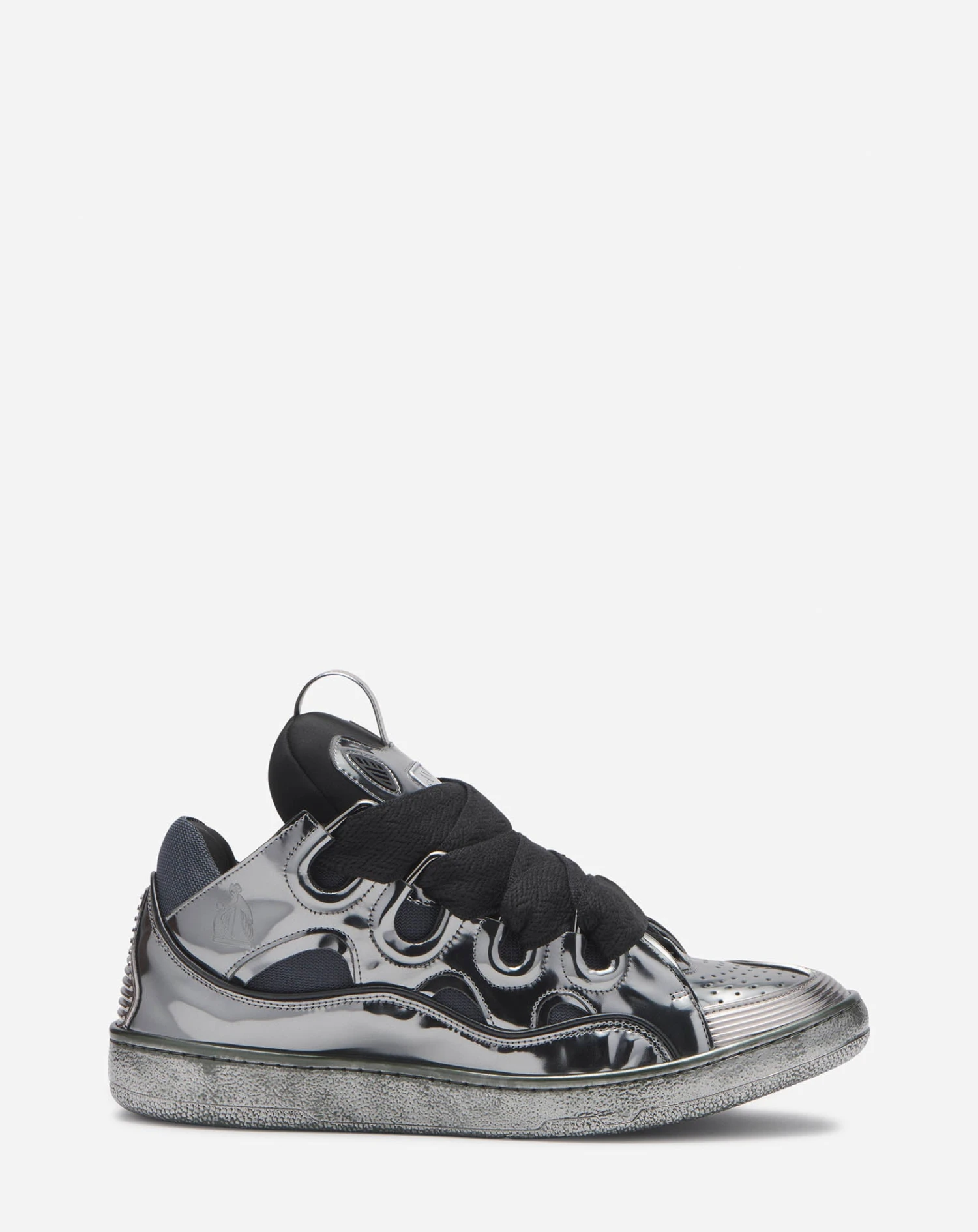 Lanvin METALLIC LEATHER CURB SNEAKERS 3 Lanvin METALLIC LEATHER CURB SNEAKERS