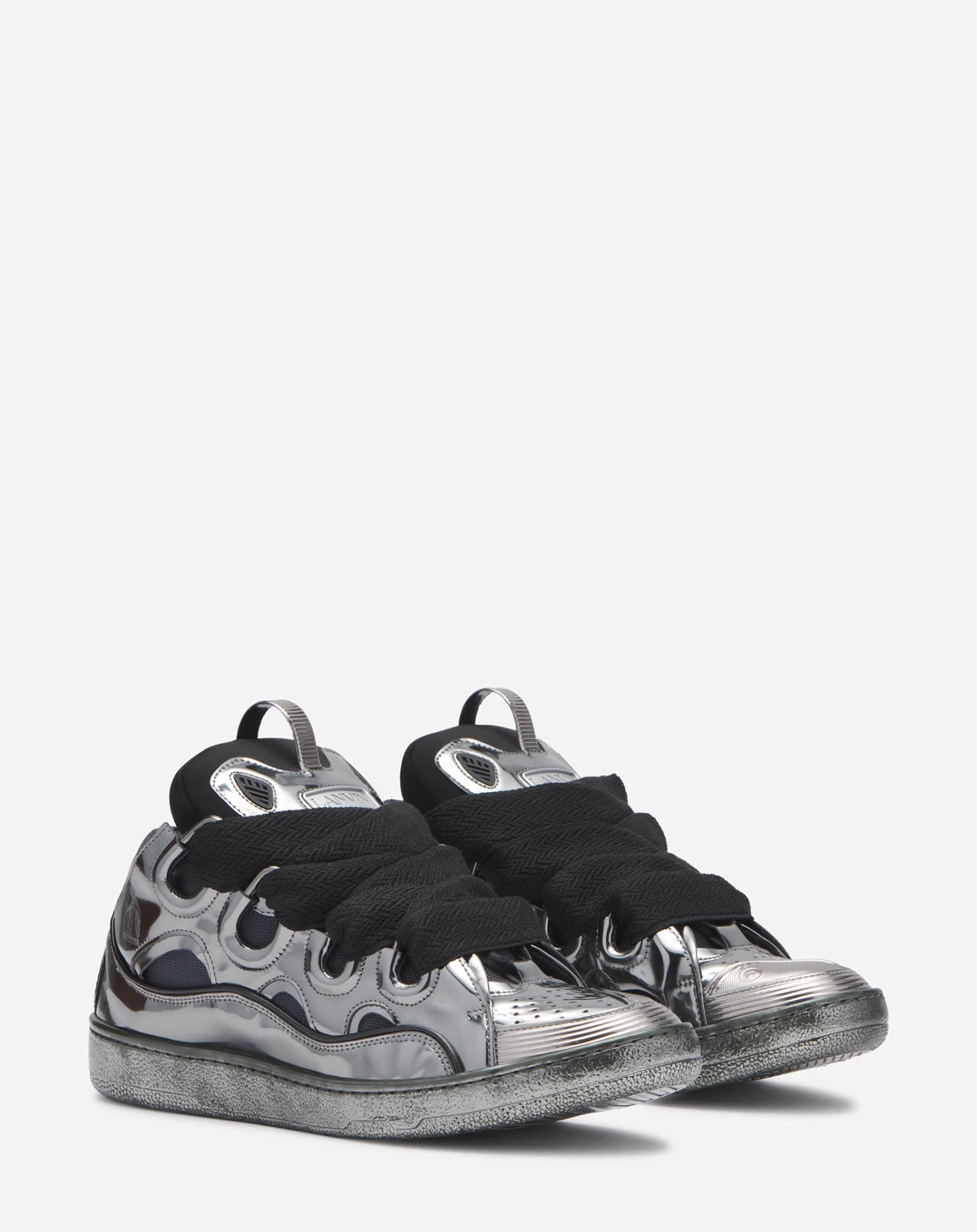 Lanvin METALLIC LEATHER CURB SNEAKERS 4 Lanvin METALLIC LEATHER CURB SNEAKERS - Image 2