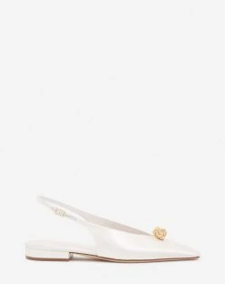 Lanvin SATIN SWING SLINGBACK MULE WITH MELODY JEWEL