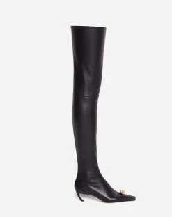 Lanvin LEATHER SWING BOOTS WITH MELODIE JEWEL