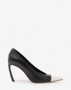 LEATHER SWING PUMPS WITH SEQUENCE BY LANVIN JEWEL