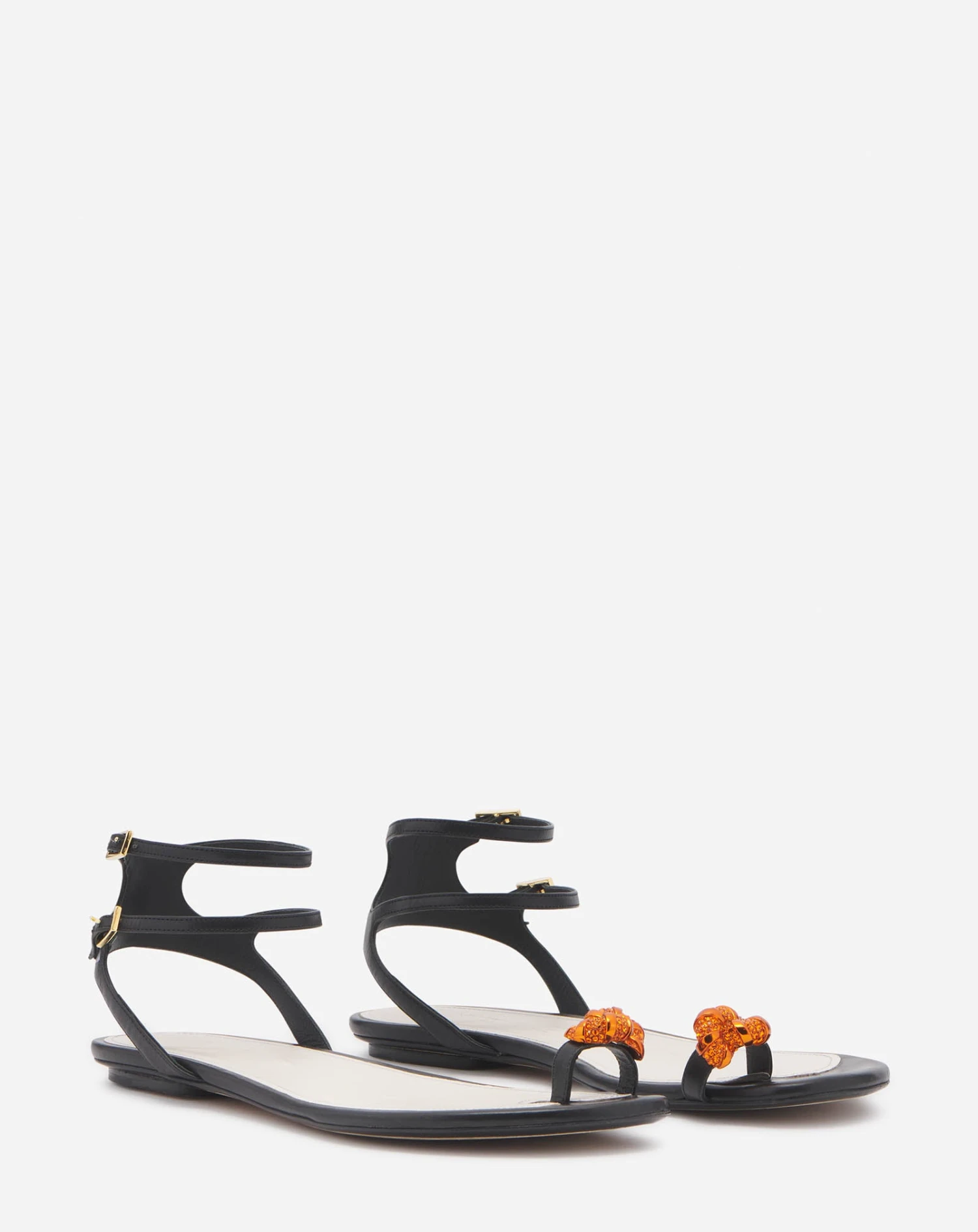 Lanvin FLAT LEATHER SWING SANDALS WITH MELODIE JEWEL 4 Lanvin FLAT LEATHER SWING SANDALS WITH MELODIE JEWEL - Image 2
