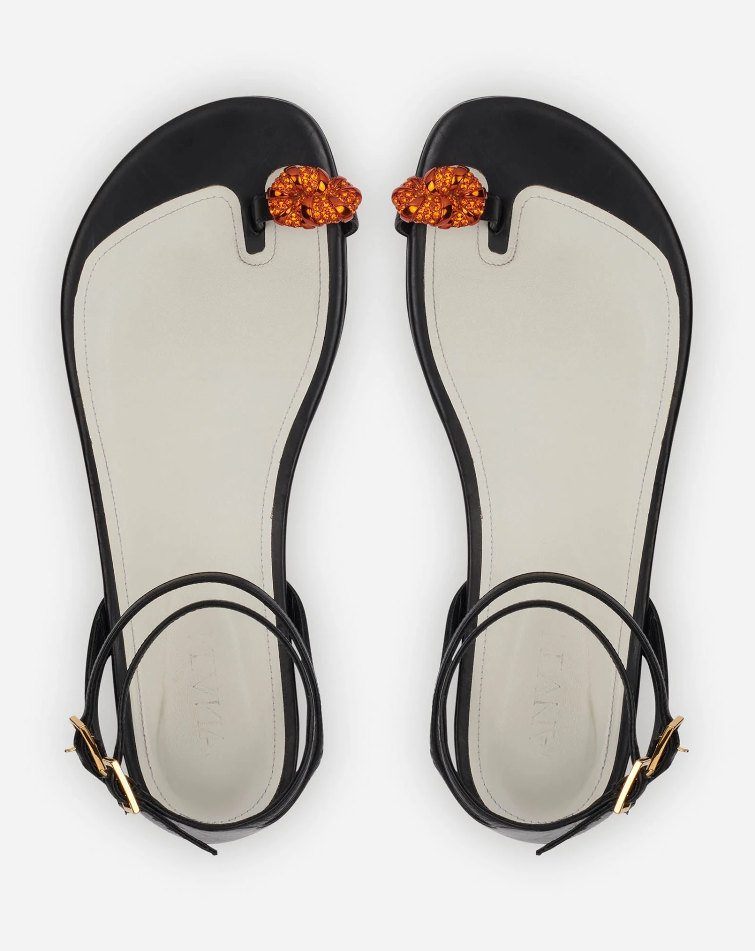 Lanvin FLAT LEATHER SWING SANDALS WITH MELODIE JEWEL 5 Lanvin FLAT LEATHER SWING SANDALS WITH MELODIE JEWEL - Image 3