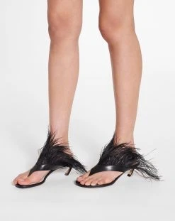 Lanvin FEATHER SWING SANDALS IN LEATHER -Lanvin Fashion fw sass0h plum e2310 f 3d431c12 a575 4460 b6fd 35f683208822