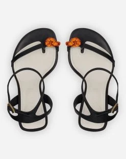 Lanvin LEATHER SWING SANDALS WITH MELODIE JEWEL -Lanvin Fashion fw sass0i rive e2310 c 798e2d6a 3d0b 49c6 a8ce cb39046e6a53