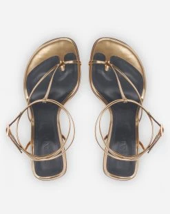SEQUENCE BY LANVIN SANDALS IN METALLIC LEATHER -Lanvin Fashion fw sass0q metl a23m1 e b17e18c7 b1ec 4404 bdb6 2171001c8648