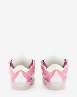 Lanvin METALLIC LEATHER CURB SNEAKERS -Lanvin Fashion fw skdk02 irid p235000 d