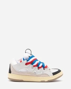 Lanvin WORLD CUP LEATHER CURB SNEAKERS